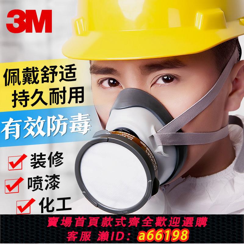 【臺灣公司 可開發票】3M1201防毒面具防噴漆打農藥裝修工業粉塵灰化工氣體異味防護面罩