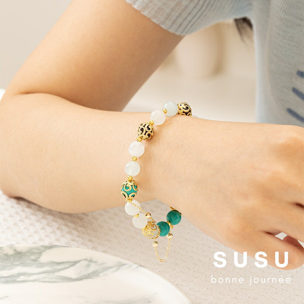 SU SU︱翠竹水晶手鍊❤️綠松石 海藍寶 紫水晶 事業運 招財 轉運 能量 防小人 送禮 推薦 6