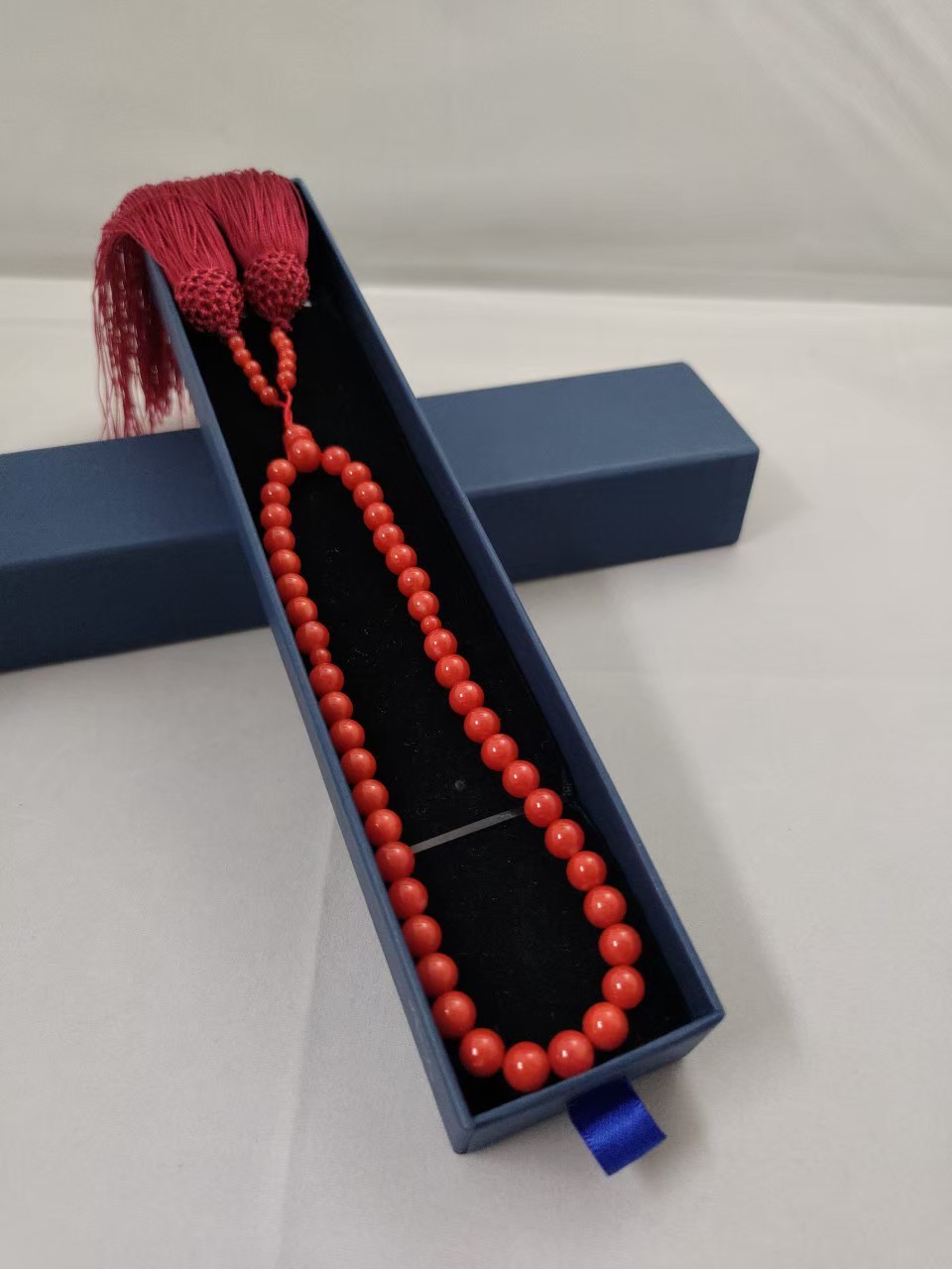 璀麗珠寶 日本赤血紅珊瑚佛教日式念珠(数珠)-6MM(紅穗)