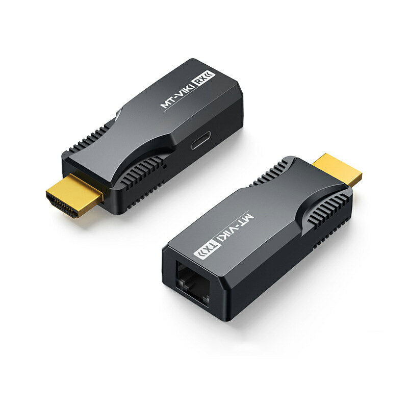 【易控王】HDMI迷你網路延長器 50M延長 CAT6 1080P EDID 外接電源 體積小巧(40-171-08)