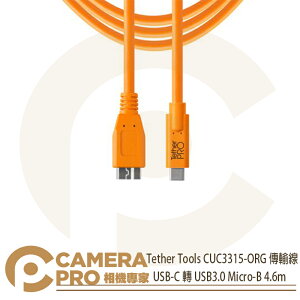 ◎相機專家◎ Tether Tools CUC3315-ORG 傳輸線 USB-C 轉 3.0 Micro-B 公司貨【跨店APP下單最高20%點數回饋】