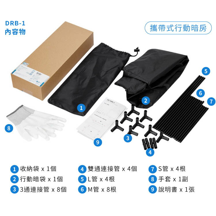 又敗家JJC戶外行動攜帶式沖片沖洗底片暗房袋組DRB-1底片暗袋(中型;更換