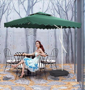 戶外遮陽傘庭院羅馬傘擺攤廣告室外大型方折疊防曬太陽傘
