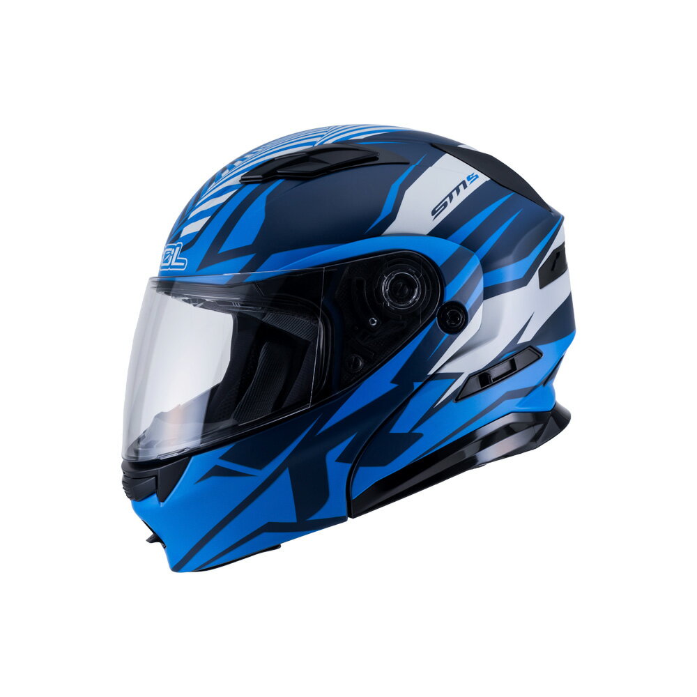 【SOL Helmets】SM-5可掀式安全帽 (消光_藍/白) ｜ SOL安全帽官方商城