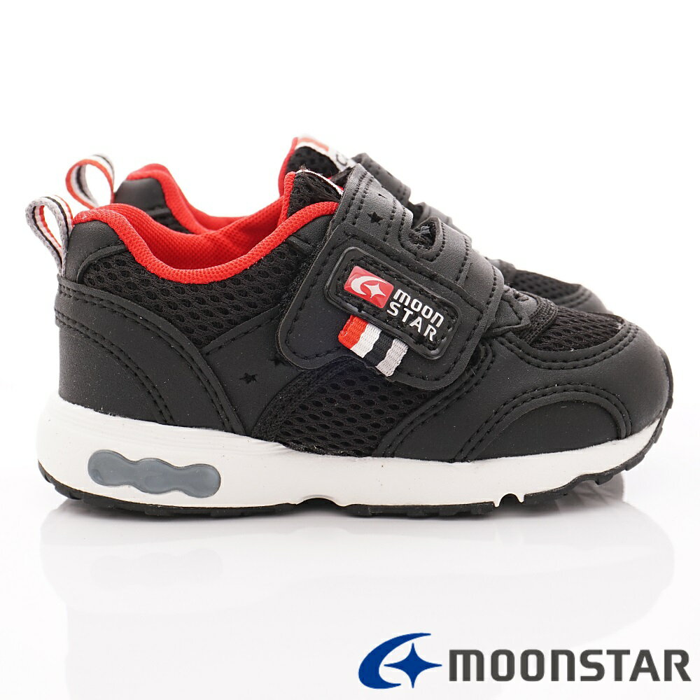 日本月星Moonstar機能童鞋Carrot四大機能系列3E寬楦速乾鞋款21462黑(中小童段/中大童段) 3