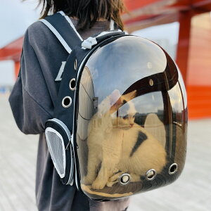 寵物外出包 貓包太空艙外出便攜雙肩寵物背包大容量夏天全透明寵物狗狗帆布包