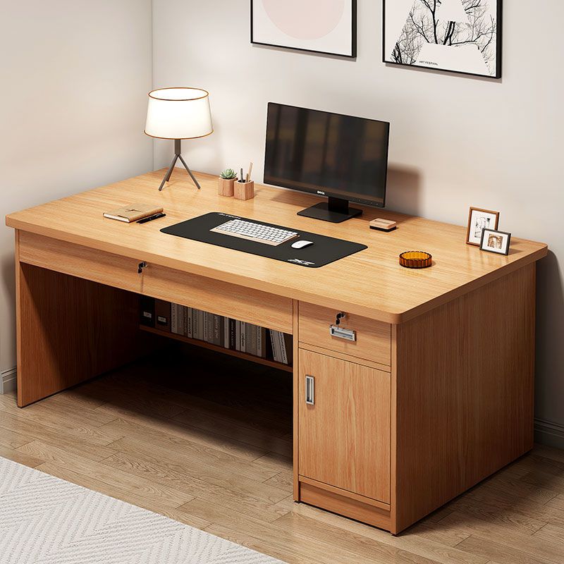 電腦桌臺式家用桌子臥室學習桌簡易書桌書架組合學生辦公桌寫字桌