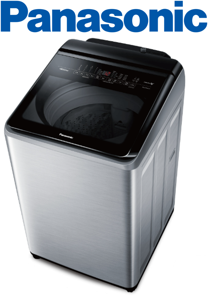 Panasonic國際牌 21L 雙科技變頻直立式溫水洗衣機NA-V210LMS-S【寬67.9*深75.2*高108.1cm】#洗脫21公斤#鋼板