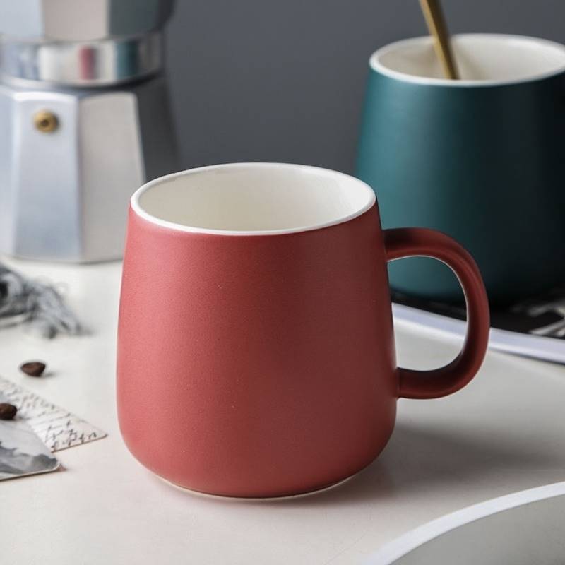 現代簡約馬克杯純色莫蘭迪陶瓷咖啡杯大容量牛奶杯情侶杯北歐風