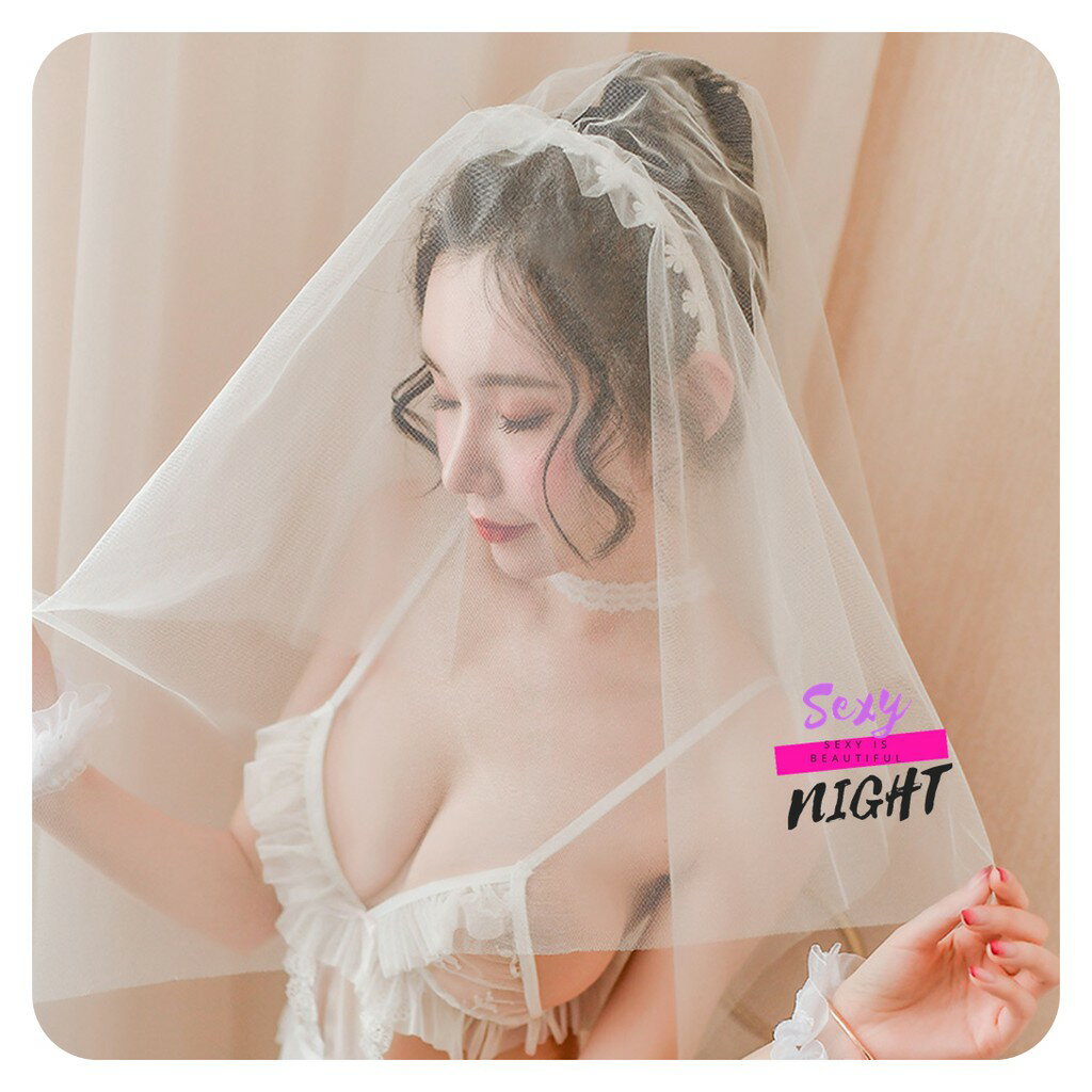 鏤空~蕾絲性感網紗新娘套裝《H3625》