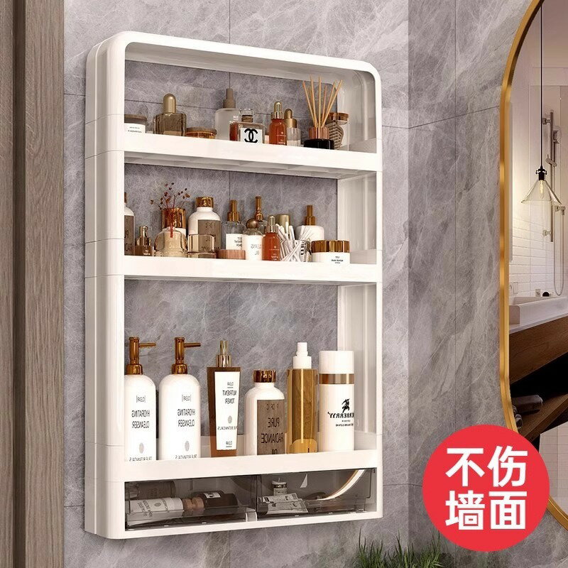 公司貨開發票 衛生間置物架免打孔洗手間浴室壁掛式廁所墻上洗漱臺化妝品收納架