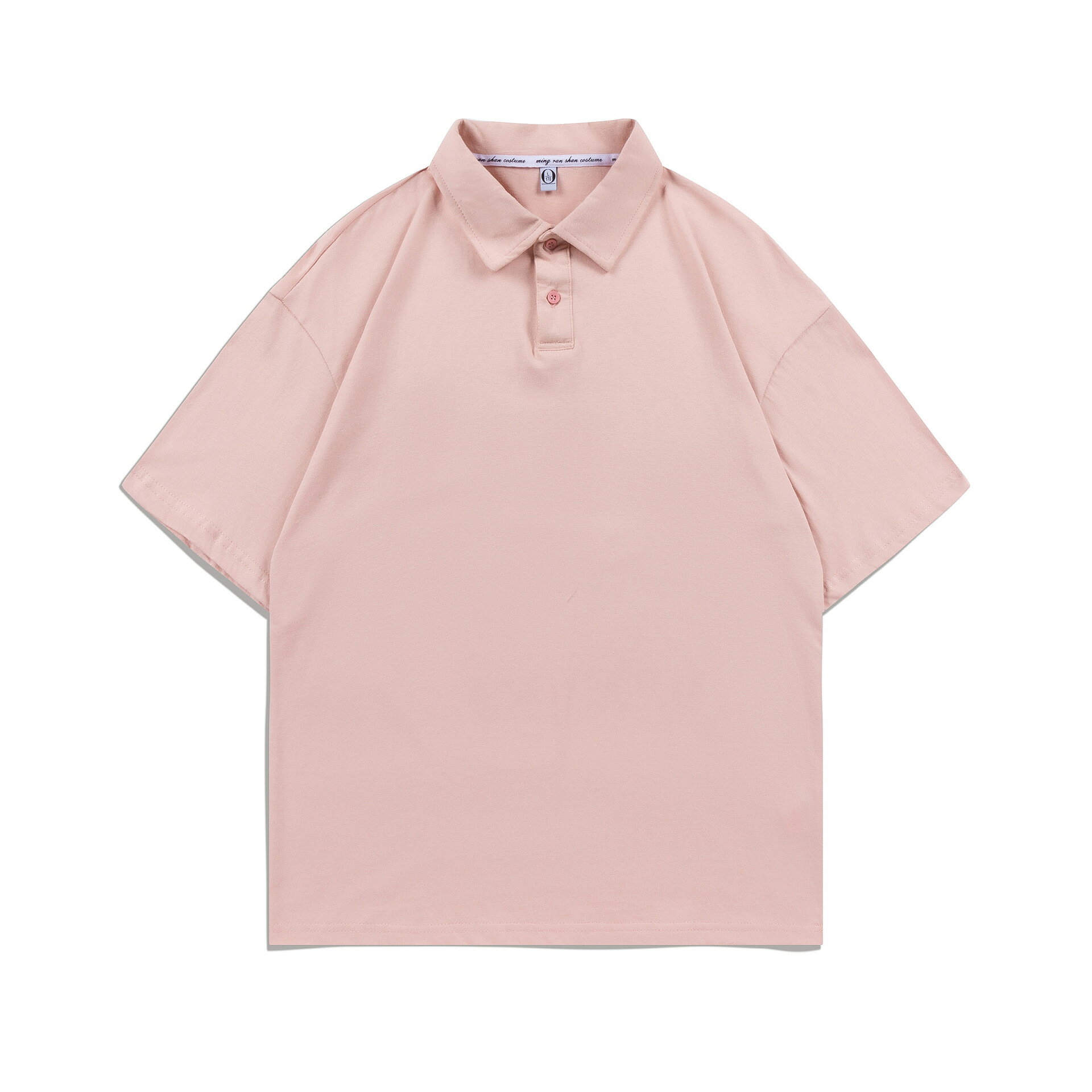 【喜挖】200g春夏潮牌考拉貼標純棉POLO衫短袖男女款寬鬆翻領T恤潮流百搭 0