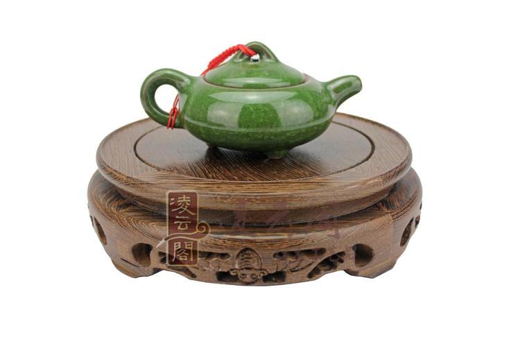 木雕刻黑翅木蝙蝠形底座奇石玉器古玩茶具木托花瓶盆景 1