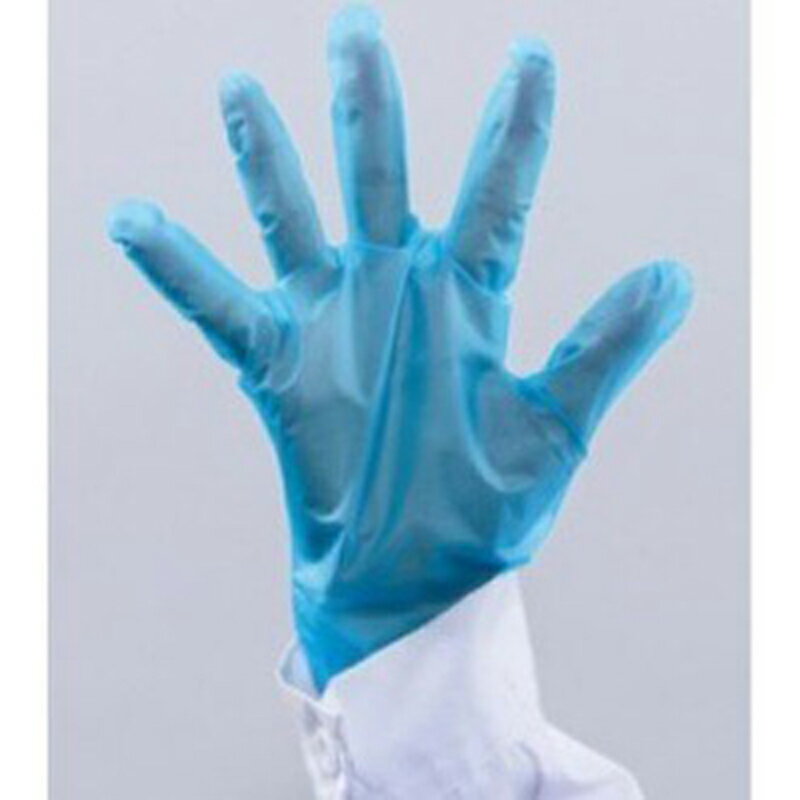 TPE手套一次性防水防油透明加厚耐用藍色高强度高回彈力食品用100隻一標