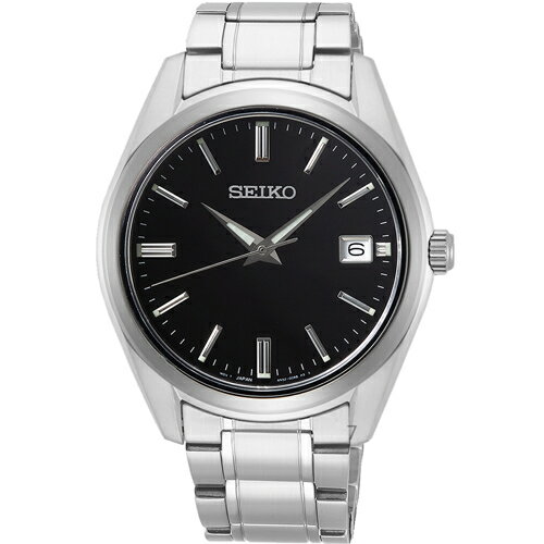 SEIKO 精工錶經典簡約紳士腕錶 6N52-00A0D(SUR311P1)-40mm-黑面鋼帶【刷卡回饋 分期0利率】【APP下單4%點數回饋】