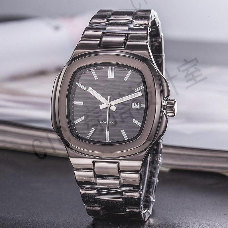 新款時尚石英錶 鸚鵡螺男錶 日曆手錶 潮流商務男士手錶【亞德機械五金家居】 2