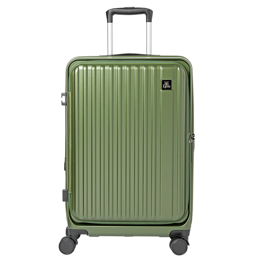 【Lynx 美國山貓】20吋第一代前開式登機箱、TSA海關鎖、鋁合金拉桿、360度飛機輪、可加大 0