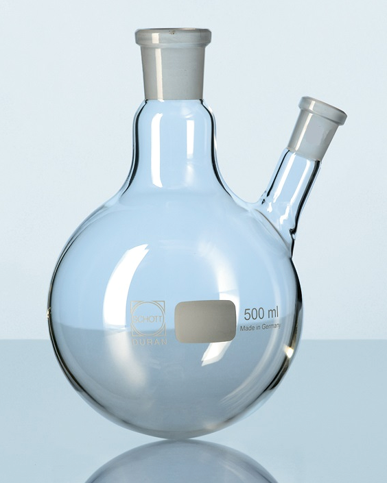 《DWK》DURAN 二口 圓底燒瓶 1000ML【1支】磨砂24/40×2 實驗儀器 玻璃容器 試藥瓶 樣品瓶