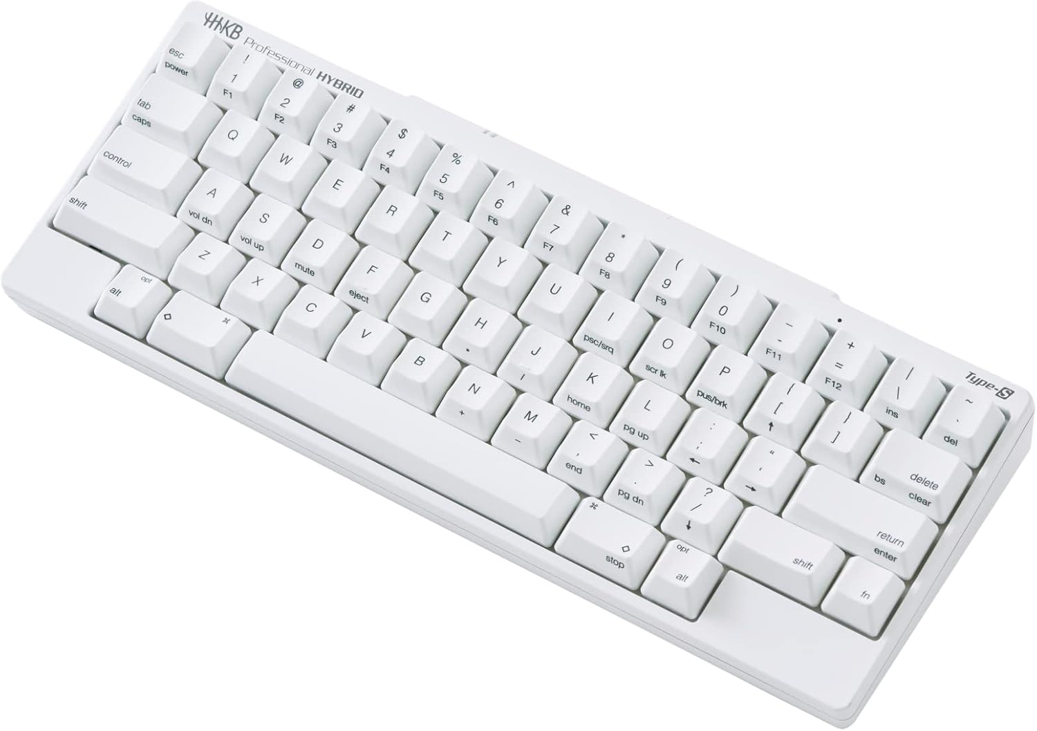 HHKB Professional HYBRID Type-S 雪 墨 白 有線 / 無線藍芽鍵盤 兩用 英文配列 旗艦級 靜電容量鍵盤 靜音軸體 60 鍵 雙模連接 type-c 工程師愛用 高端鍵盤