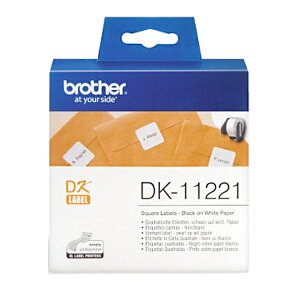 BROTHER 23x23mm DK-11221 耐用型紙質 白底黑字 原廠 定型標籤 標籤帶【APP下單最高22%點數回饋】