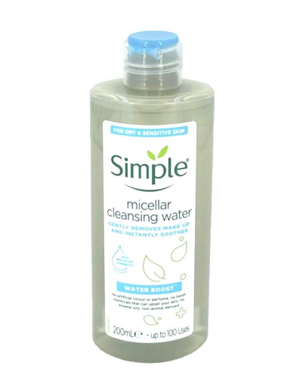 Simple 卸妝水 ／清潔水 Micellar Cleasing water - 補水保濕款 200ml 英國進口