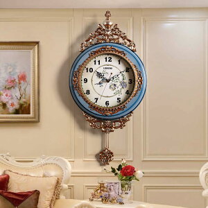 家用石英鐘表掛鐘客廳現代簡約創意時尚個性歐式輕奢美式掛墻時鐘