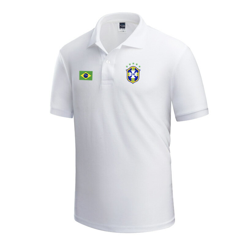巴西國家隊足球訓練服運動訓練球衣POLO衫短袖T恤翻領夏休閑新款