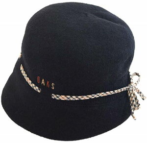 DAKS【日本代購】羊毛女士帽 秋冬款 日本製 黑色 - D8115