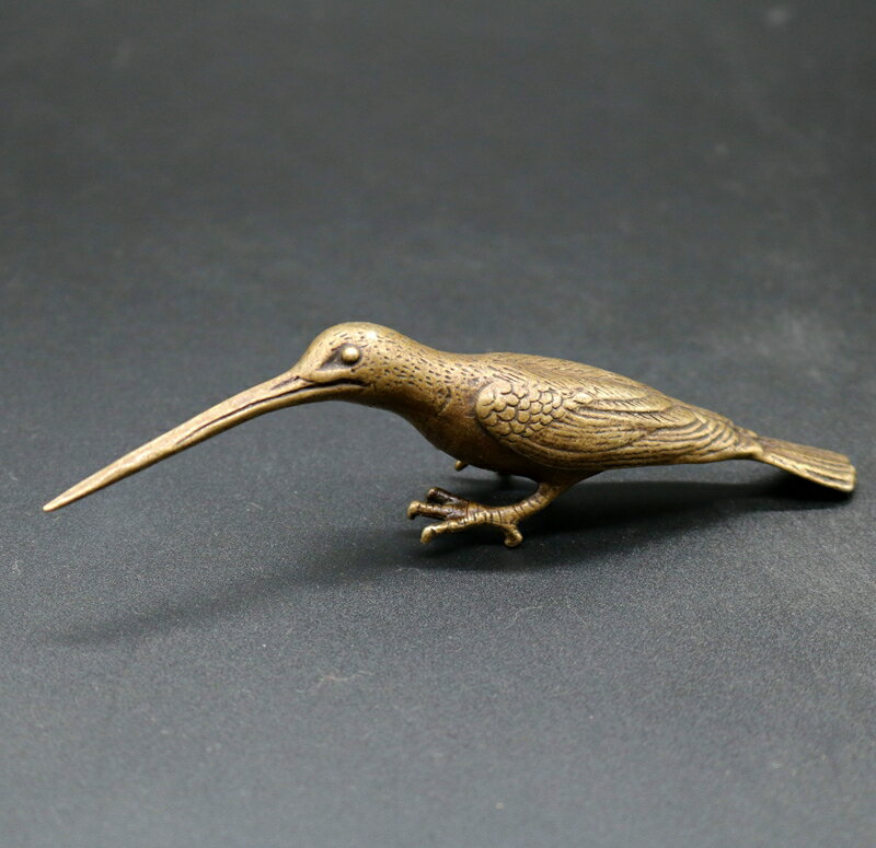 中国古美術鳳鳥尾尊青銅器 吉祥鳥 銅器 置物 骨董 酒具 純銅製