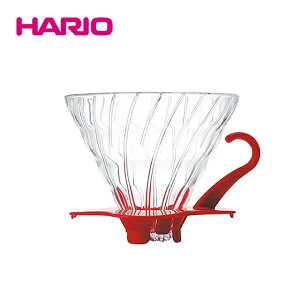 《HARIO》V60紅色02玻璃濾杯 VDG-02R 1~4杯