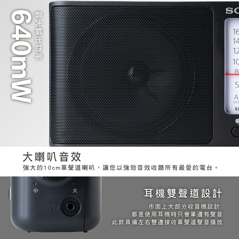 SONY 收音機ICF-506 福利品可插電高音質大音量內置提把FM/AM | 樂樂