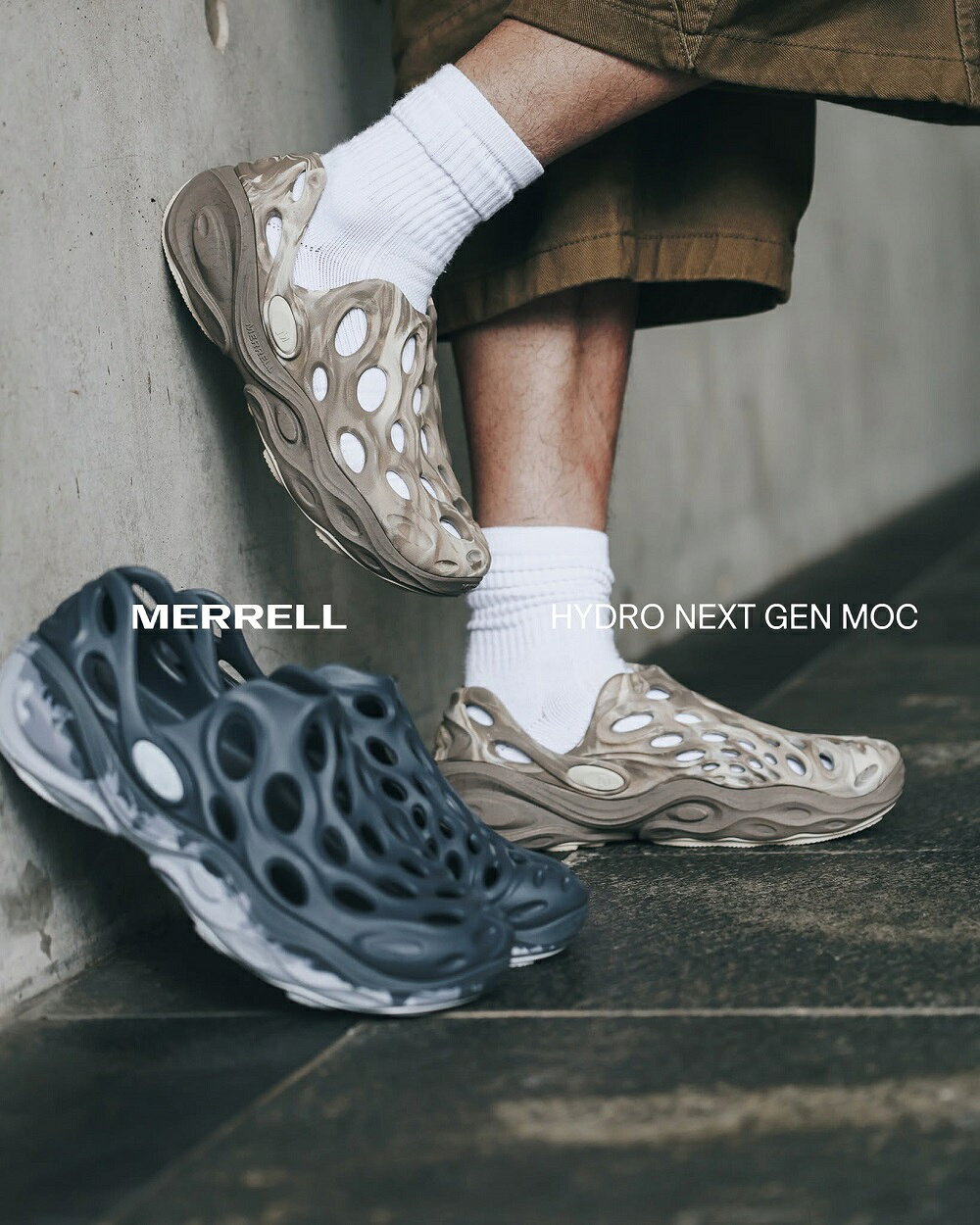 MERRELL(男)HYDRO NEXT GEN MOC 水陸兩用機能溯溪洞洞鞋 男鞋-漸層灰黑色 6