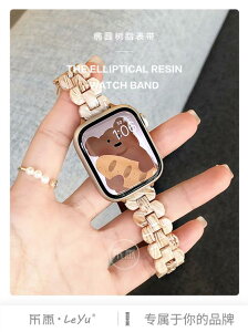 樂雨適用iwatch7錶帶蘋果手錶6代apple watch錶帶細款40/44mm