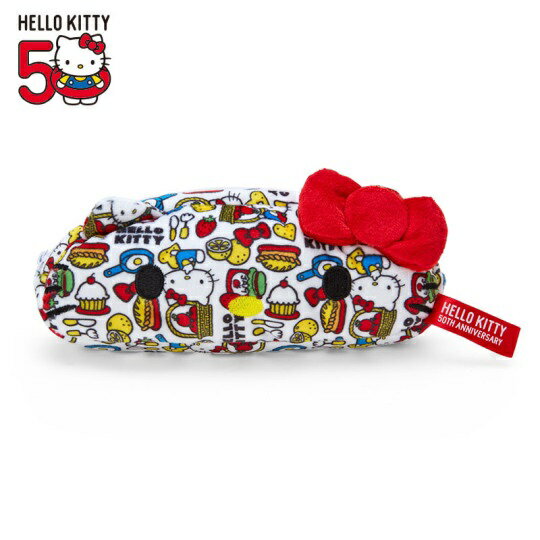 【震撼精品百貨】Hello Kitty 凱蒂貓~日本SANRIO三麗鷗 KITTY50週年造型絨毛筆袋-藍紅*58065