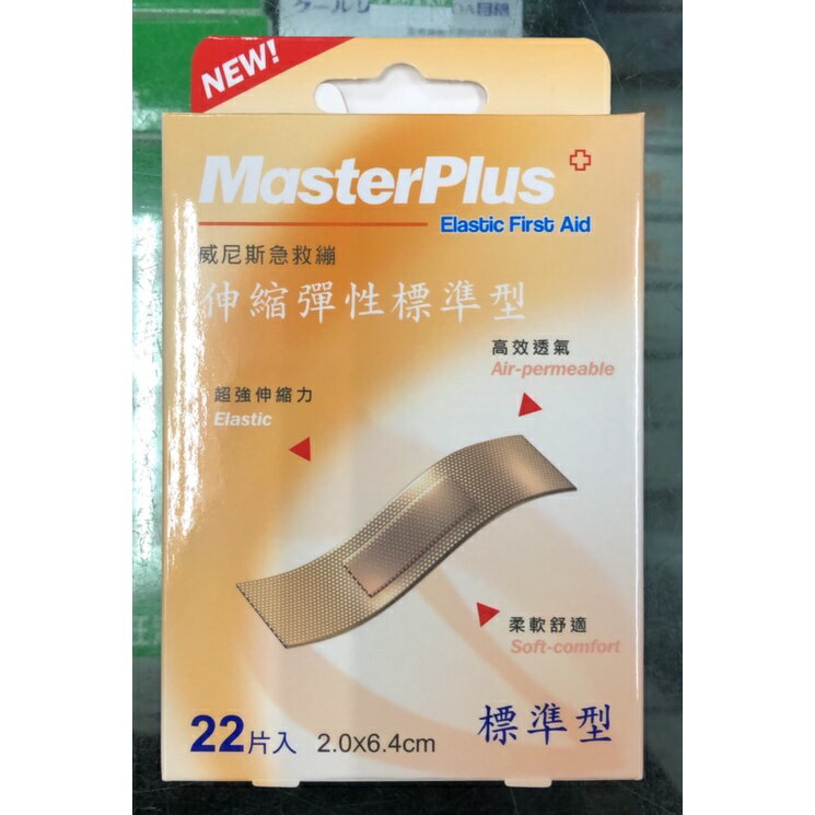 【歐美藥局】威尼斯急救繃MasterPlus 22入 標準型