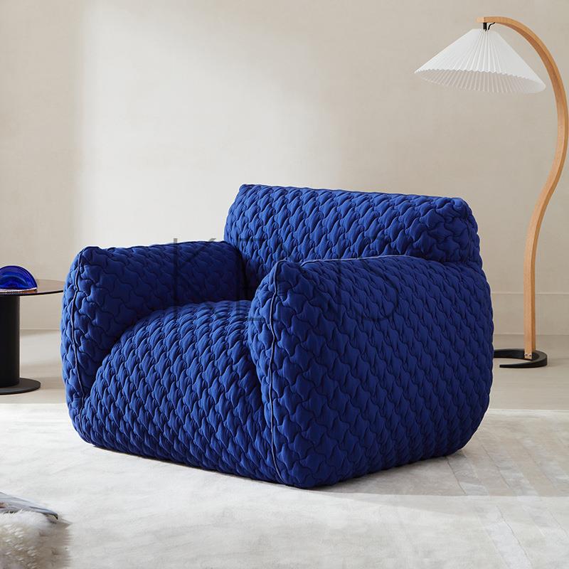 【KENS】沙發 沙發椅 創意設計師單人沙發懶人意式極簡克萊因藍胖子沙發椅藝術布藝沙發