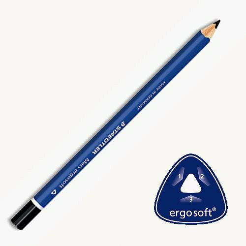 【STAEDTLER 施德樓】 Ergosoft全美藍桿鉛筆-加寬型 MS151*12支