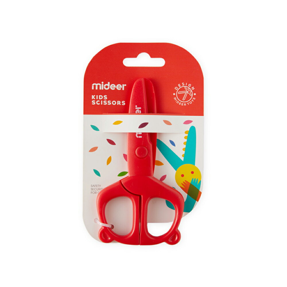《 MiDeer》兒童塑膠安全剪刀(紅) 東喬精品百貨