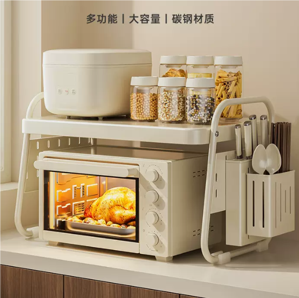 微波爐架子 置物架 臺面烤箱雙層多功能桌面 廚房電飯鍋具收納架家用