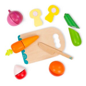 【紫貝殼】 【美國B.Toys感統玩具】切盤蔬菜 BX1969Z