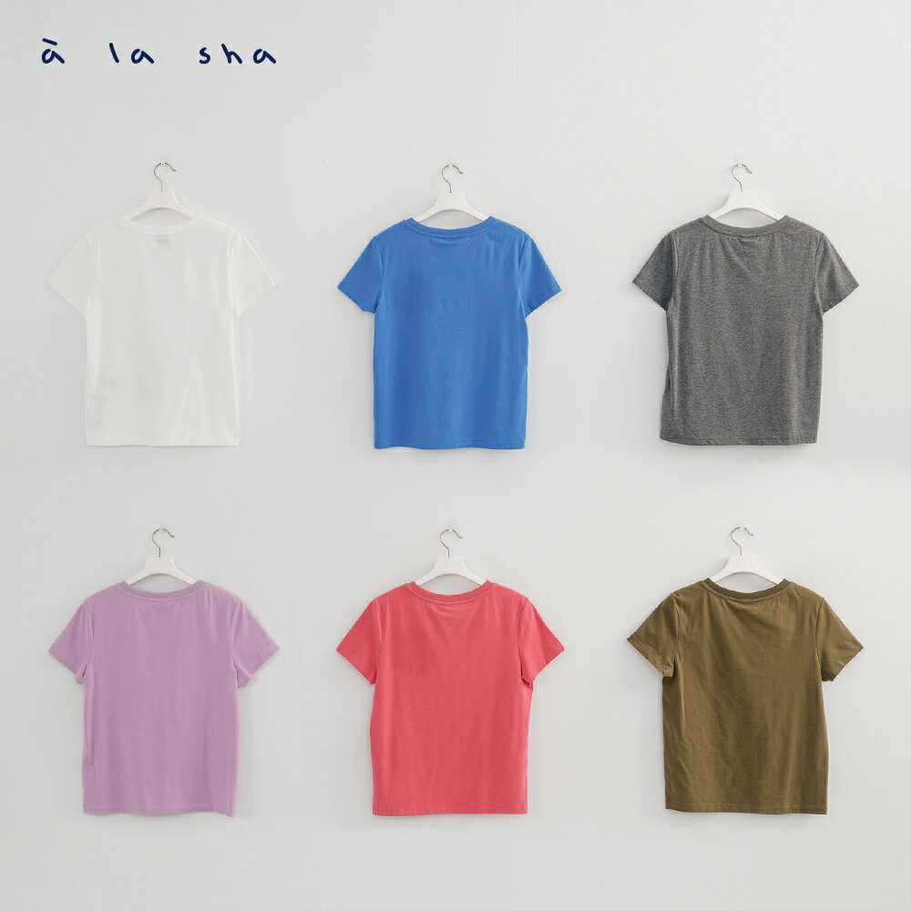 a la sha Logo阿財短袖棉T 7