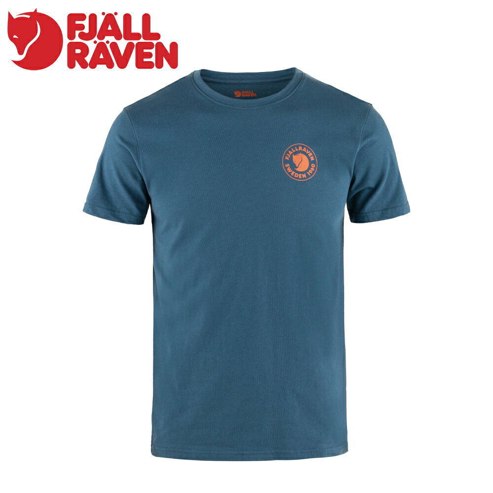 【Fjallraven 小狐狸 1960 Logo 男T-shirt《靛藍》】F87313/短T/短袖/棉T/圓領T