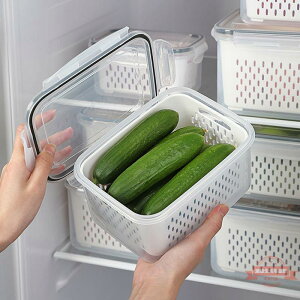 蔥姜蒜收納盒日式密封瀝水保鮮盒冰箱保鮮微波爐加熱飯盒果蔬代發