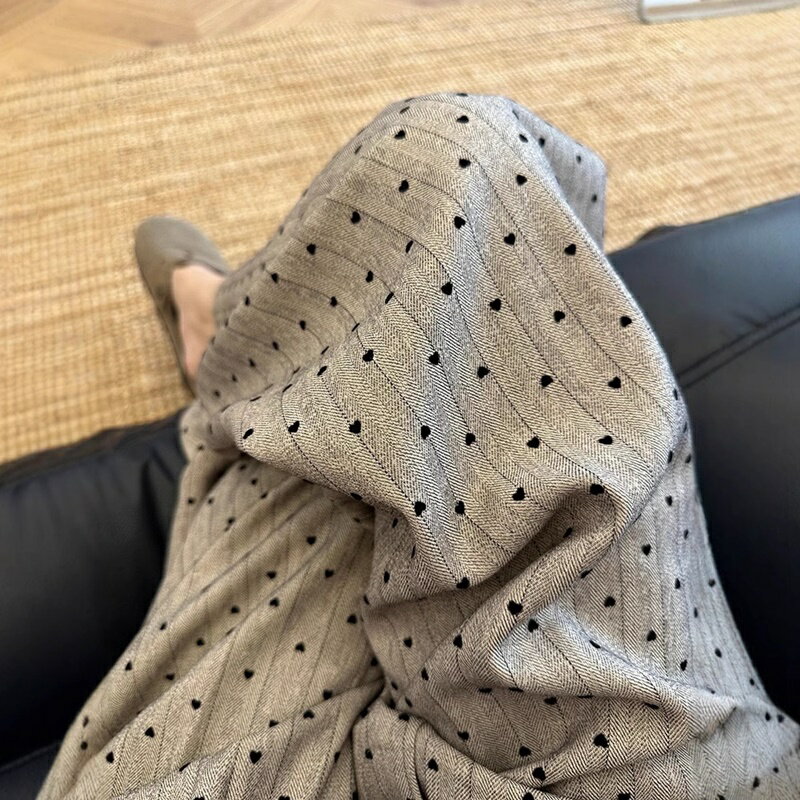 現貨+預購 寬管褲休閒長褲-圓心寬鬆拖地西裝褲春秋女褲子2色74km29【獨家進口】【米蘭精品】