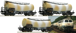 [現貨] Fleischmann火車模型 546013/546014 HO粉罐車原廠舊化3節