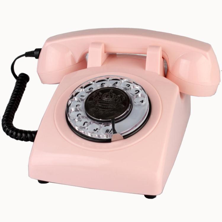 電話機 美式無繩復古仿古電話機 夢幻萊茵 有線(無線)插電信移動手機卡