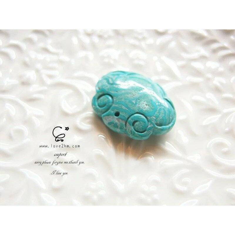 如意鎖-綠松石/綠松石 /水晶飾品/ [晶晶工坊-love2hm]