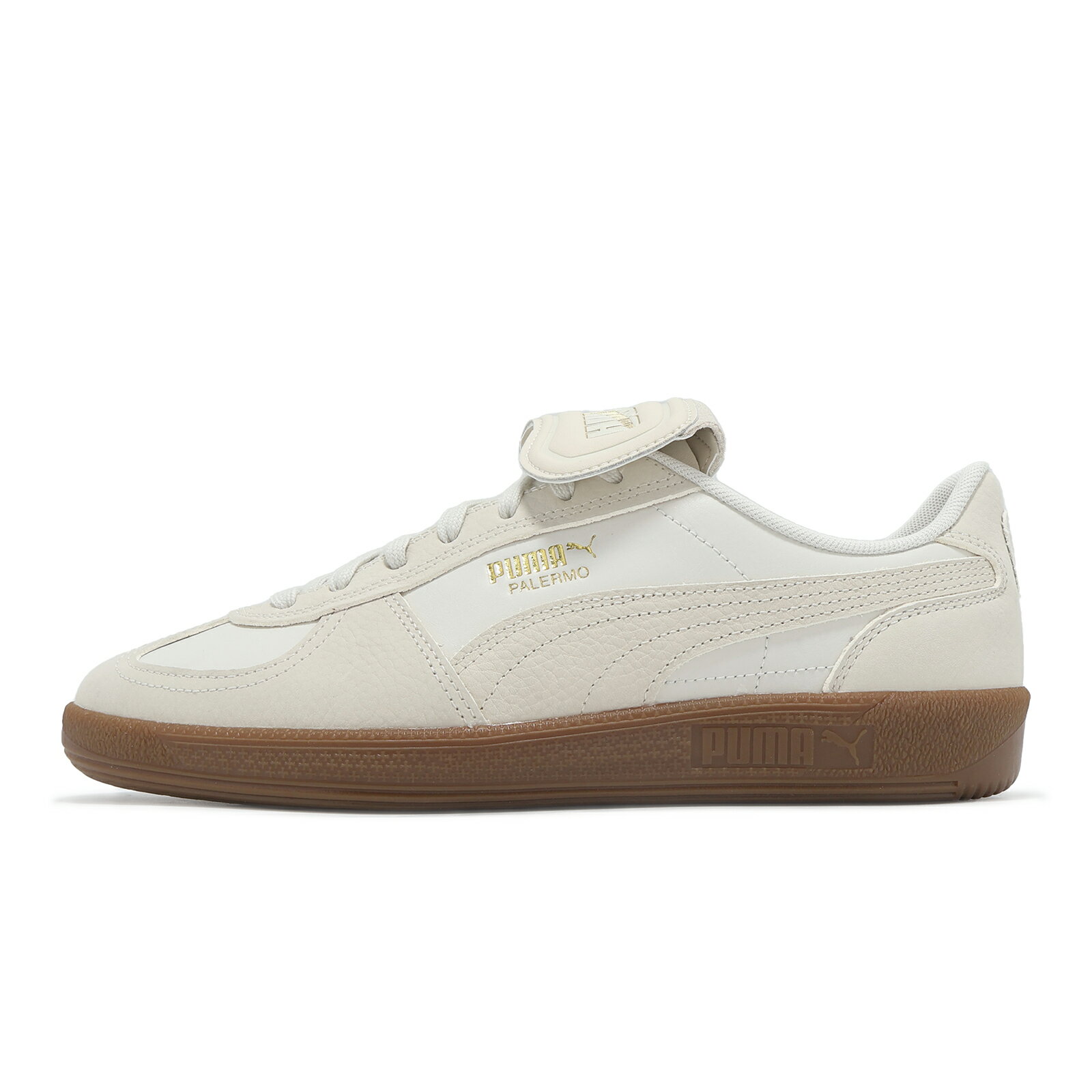 Puma 休閒鞋 Palermo Premium 男鞋 女鞋 米白 粉 麂皮 翻鞋舌 焦糖底 德訓鞋