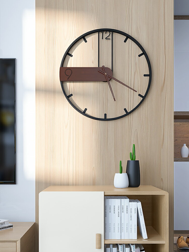 鐘表裝飾掛鐘客廳簡約現代掛墻藝術時尚輕奢個性創意家用北歐時鐘