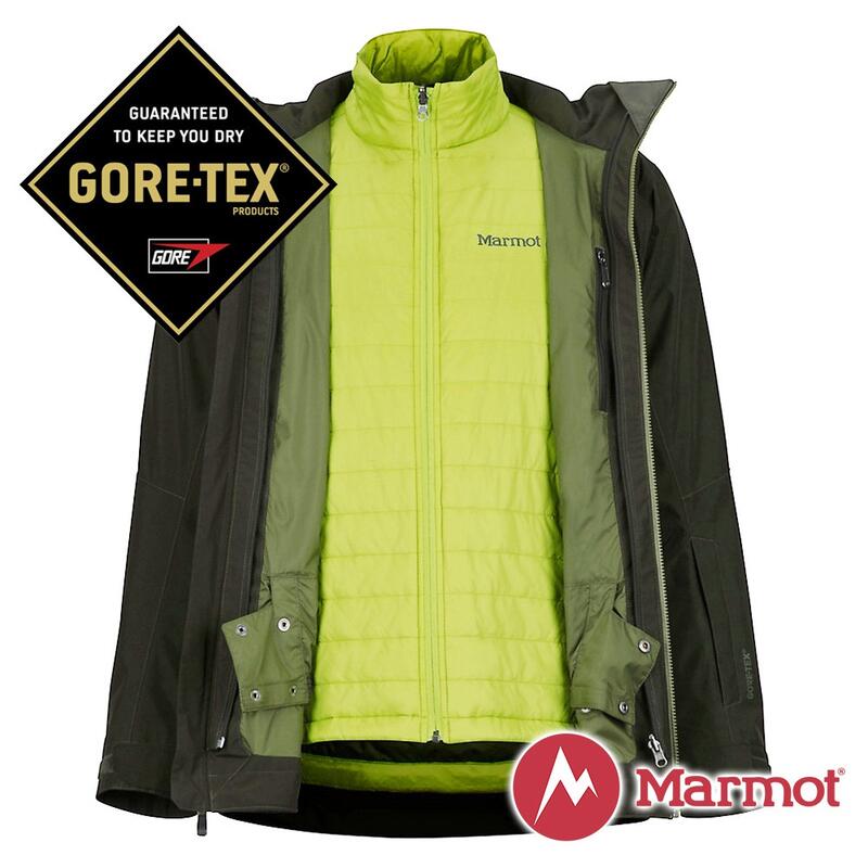 【Marmot】男 GORE-TEX KT二件式外套『深墨綠』 74700-7764